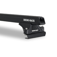 Rhino-Rack Heavy Duty RLTF Black 2 Bar Roof Rack for ISUZU N-Series Flat Roof 2DR Truck (01/1986-Current) - JA1022