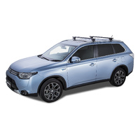 Rhino-Rack Vortex SX Black 2 Bar Roof Rack for MITSUBISHI Outlander Gen3 ZJ/ZK With Flush Rails 5DR SUV (01/2012-12/2022) - JA1753