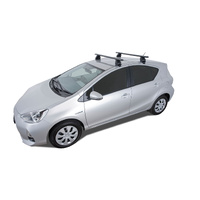 Rhino-Rack Vortex 2500 Black 2 Bar Roof Rack for TOYOTA Prius C 5DR Hatch (03/2012-Current) - JA1776