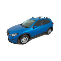 Rhino-Rack Vortex 2500 Black 2 Bar FMP Roof Rack for MAZDA CX-5 4DR SUV (02/2012-03/2017) - JA1914