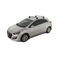 Rhino-Rack Vortex 2500 Black 2 Bar FMP Roof Rack for HYUNDAI Accent 5DR Hatch (07/2011-Current) - JA1914