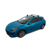 Rhino-Rack Vortex 2500 Black 2 Bar FMP Roof Rack for MAZDA Mazda 3 5DR Hatch (04/2009-12/2013) - JA1914