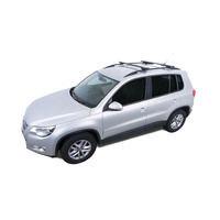 Rhino-Rack Vortex SX Black 2 Bar Roof Rack for VOLKSWAGEN Tiguan With Roof Rails 4DR SUV (05/2008-08/2016) - JA1942