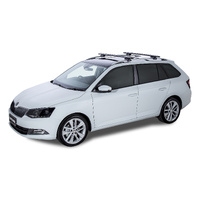 Rhino-Rack Vortex SX Black 2 Bar Roof Rack for SKODA Kodiaq With Roof Rails 4DR SUV (05/2017-Current) - JA1942