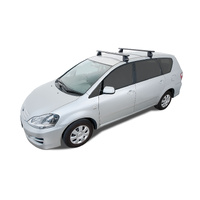 Rhino-Rack Vortex 2500 Black 2 Bar Roof Rack for TOYOTA Avensis 5DR Wagon (12/2001-11/2010) - JA2156