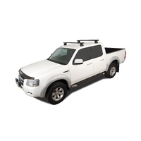 Rhino-Rack Vortex 2500 Black 2 Bar Roof Rack for MAZDA Bravo Dual Cab 4DR Ute (02/1999-11/2006) - JA2161