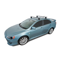 Rhino-Rack Vortex 2500 Black 2 Bar Roof Rack for MITSUBISHI Lancer Sportback CJ 4DR Hatch (09/2008-Current) - JA2172