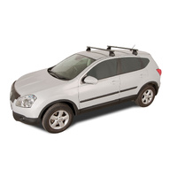 Rhino-Rack Vortex 2500 Black 2 Bar Roof Rack for NISSAN Dualis 4DR Wagon (12/2007-07/2014) - JA2175