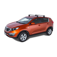 Rhino-Rack Vortex 2500 Black 2 Bar Roof Rack for KIA Sportage SL 5DR SUV (08/2010-12/2015) - JA2205