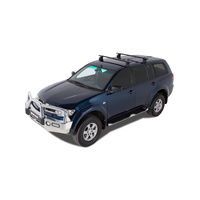 Rhino-Rack Vortex 2500 Black 2 Bar Roof Rack for MITSUBISHI Challenger PB 4DR SUV (12/2009-12/2015) - JA2209