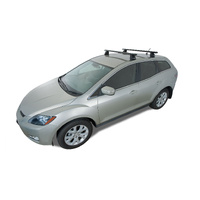 Rhino-Rack Vortex 2500 Black 2 Bar FMP Roof Rack for MAZDA CX-9 5DR SUV (12/2007-06/2016) - JA2210