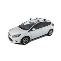 Rhino-Rack Vortex 2500 Black 2 Bar Roof Rack for FORD Focus Gen3 LW-LZ 5DR Hatch (08/2011-11/2018) - JA2216