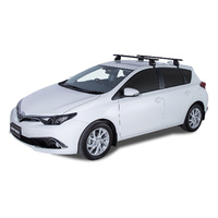 Rhino-Rack Vortex 2500 Black 2 Bar Roof Rack for TOYOTA Corolla Gen 11 5DR Hatch (10/2012-07/2018) - JA2230