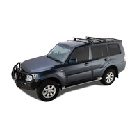 Rhino-Rack Vortex RLTP Trackmount Black 2 Bar Roof Rack for MITSUBISHI Pajero NS-NX LWB 4DR 4WD (11/2006-Current) - JA2548