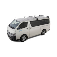 Rhino-Rack Vortex RL150 Black 2 Bar Roof Rack for TOYOTA Hiace Gen 4 2DR Van (11/1989-02/2005) - JA2734