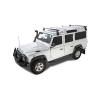 Rhino-Rack Vortex RL210 Black 2 Bar Roof Rack for LAND ROVER Defender 110 / 130 Chassis Cab 2DR 4WD (03/1993-12/2020) - JA2737