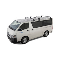 Rhino-Rack Vortex RL150 Black 3 Bar Roof Rack for TOYOTA Hiace Gen 4 2DR Van (11/1989-02/2005) - JA2772