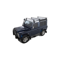 Rhino-Rack Vortex RL210 Black 3 Bar Roof Rack for LAND ROVER Defender 90 2DR 4WD (02/2010-12/2020) - JA2775