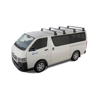 Rhino-Rack Vortex RL150 Black 4 Bar Roof Rack for TOYOTA Hiace Gen 4 2DR Van (11/1989-02/2005) - JA2786