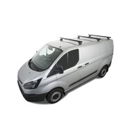 Rhino-Rack Heavy Duty RLTP Black 3 Bar Roof Rack for FORD Transit Custom Gen1 SWB 2DR Van (01/2014-12/2023) - JA5418