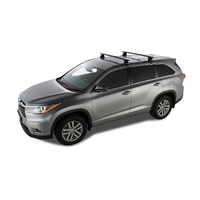 Rhino-Rack Vortex 2500 Black 2 Bar Roof Rack for TOYOTA Kluger (GX) Gen3 XU50 Bare Roof 5DR SUV (03/2014-12/2021) - JA6010