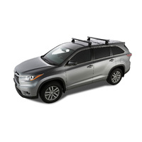 Rhino-Rack Heavy Duty 2500 Black 2 Bar Roof Rack for TOYOTA Kluger (GX) Gen3 XU50 Bare Roof 5DR SUV (03/2014-12/2021) - JA6013