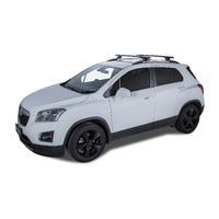 Rhino-Rack Vortex SX Black 2 Bar Roof Rack for HOLDEN Trax TJ With Roof Rails 4DR SUV (08/2013-Current) - JA6020