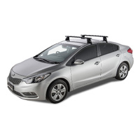 Rhino-Rack Vortex 2500 Black 2 Bar Roof Rack for KIA Cerato 4DR Sedan (08/2013-05/2018) - JA6030