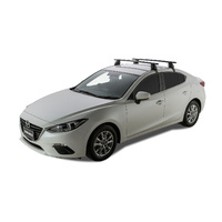 Rhino-Rack Vortex 2500 Black 2 Bar Roof Rack for MAZDA Mazda 3 Gen 3 BM/BN 4DR Sedan (01/2014-03/2019) - JA6033