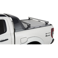 Rhino-Rack Heavy Duty RLT600 Silver 2 Bar Roof Rack for FORD Ranger Wildtrak PX/PX2/PX3 (Roller Shutter Tracks) 4DR Ute (06/2012-12/2022) - JA6219