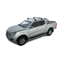 Rhino-Rack Vortex 2500 Black 2 Bar Roof Rack for NISSAN Navara (pre facelift) NP300 Dual Cab 4DR Ute (01/2015-12/2021) - JA7743