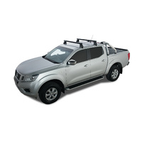 Rhino-Rack Heavy Duty 2500 Black 2 Bar Roof Rack for NISSAN Navara (pre facelift) NP300 Dual Cab 4DR Ute (01/2015-12/2021) - JA7746