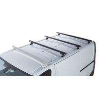 Rhino-Rack Heavy Duty RLT600 Black 3 Bar Roof Rack (MF/MR/R) for MITSUBISHI Express LWB X82 2DR Van (01/2020-Current) - JA7929