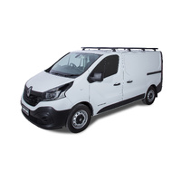 Rhino-Rack Heavy Duty RLT600 Black 4 Bar Roof Rack for RENAULT Trafic X82 SWB (Low Roof) 2DR Van (05/2015-Current) - JA7937