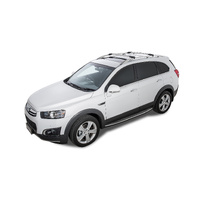 Rhino-Rack Vortex StealthBar Silver 2 Bar Roof Rack for HOLDEN Captiva 7 CG Series II With Roof Rails 4DR Wagon (02/2011-Current) - JA7954