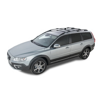 Rhino-Rack Vortex StealthBar Black 2 Bar Roof Rack for VOLVO XC70 With Roof Rails 5DR Wagon (12/2007-12/2015) - JA7969