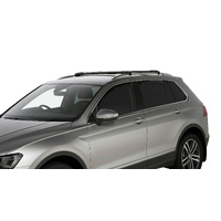 Rhino-Rack Vortex StealthBar Black 2 Bar Roof Rack for VOLKSWAGEN Tiguan Gen2 With Roof Rails 5DR SUV (01/2016-12/2023) - JA7970