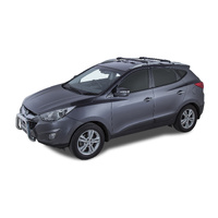 Rhino-Rack Vortex StealthBar Black 2 Bar Roof Rack for HYUNDAI ix35 With Roof Rails 4DR SUV (02/2010-07/2015) - JA7970