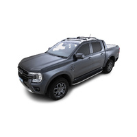 Rhino-Rack Vortex StealthBar Black 2 Bar Roof Rack for FORD Ranger Wildtrak Gen 2 (P703) Double Cab (With Roof Rails) 4DR Ute (01/2022-Current) - JA79