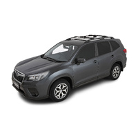 Rhino-Rack Vortex StealthBar Black 2 Bar Roof Rack for SUBARU Forester Gen5 SK With Raised Rail 5DR SUV (01/2018-Current) - JA7973