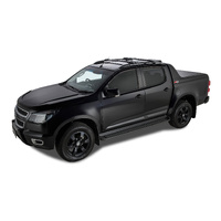 Rhino-Rack Vortex StealthBar Black 2 Bar Roof Rack for HOLDEN Colorado Crew Cab (With Roof Rails) 4DR Ute (01/2015-12/2020) - JA7980