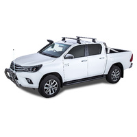 Rhino-Rack Vortex 2500 Black 2 Bar Roof Rack for TOYOTA Hilux Gen 8 Double Cab 4DR Ute (10/2015-Current) - JA7997