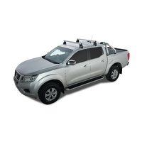 Rhino-Rack Heavy Duty 2500 Silver 1 Bar Roof Rack for NISSAN Navara (pre facelift) NP300 Dual Cab 4DR Ute (01/2015-12/2021) - JA8014