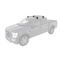 Rhino-Rack Vortex 2500 Black 2 Bar Roof Rack for CHEVROLET Silverado 1500 Gen4 Double Cab 4DR Ute (01/2019-Current) - JA8133