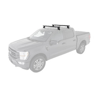 Rhino-Rack Heavy Duty 2500 Black 2 Bar Roof Rack for CHEVROLET Silverado 1500 Gen4 Double Cab 4DR Ute (01/2019-Current) - JA8135