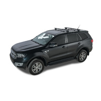 Rhino-Rack Vortex SX Black 2 Bar Roof Rack for FORD Everest UA With Flush Rails 5DR SUV (01/2015-12/2022) - JA8145