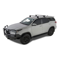 Rhino-Rack Vortex 2500 Black 2 Bar Roof Rack for TOYOTA Fortuner GX 5DR SUV (11/2015-Current) - JA8326