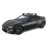 Rhino-Rack Vortex 2500 Ditch Mount Black 2 Bar Roof Rack for SUBARU BRZ Bare Roof 2DR Coupe (07/2012-Current) - JA8363