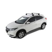 Rhino-Rack Vortex 2500 Black 2 Bar Roof Rack for HONDA HR-V Gen 2 5DR SUV (01/2015-12/2022) - JA8554