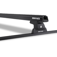 Rhino-Rack Heavy Duty RLT600 Trackmount Black 2 Bar Roof Rack for FORD F450 Crew Cab 4DR Ute (01/2008-Current) - JA8721